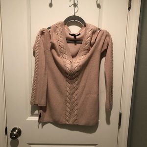 WHBM Rose with Gold Metallic Threads Sweater